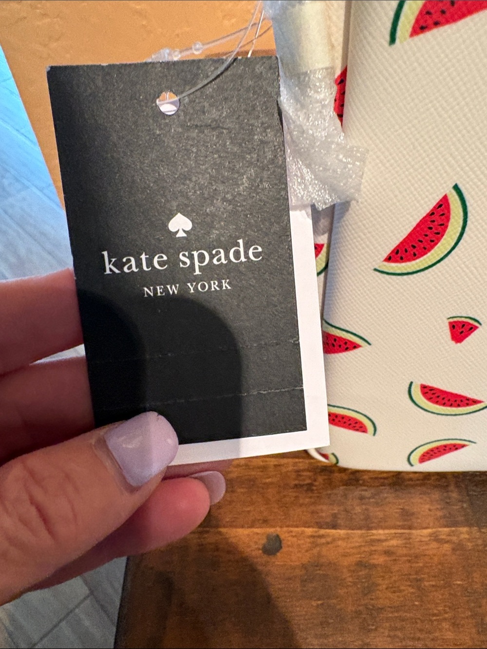 kate spade NWT  Cream Watermelon Print Leather Laptop Case MSRP $110 I - Picture 3 of 8